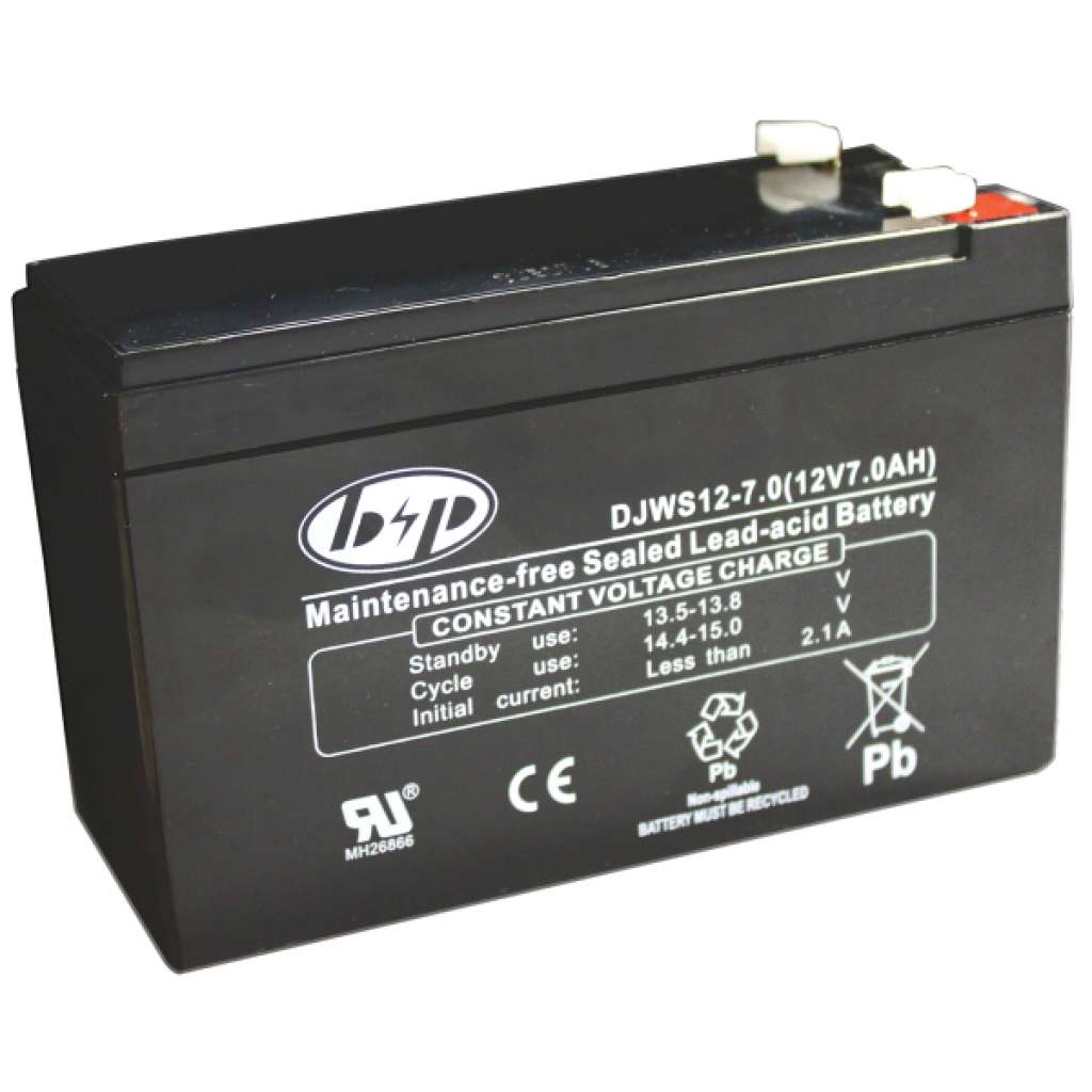 B&P - BATTERY 12V 7AH Επαναφορτιζόμενη μπαταρία μολύβδου 12V / 7Ah.