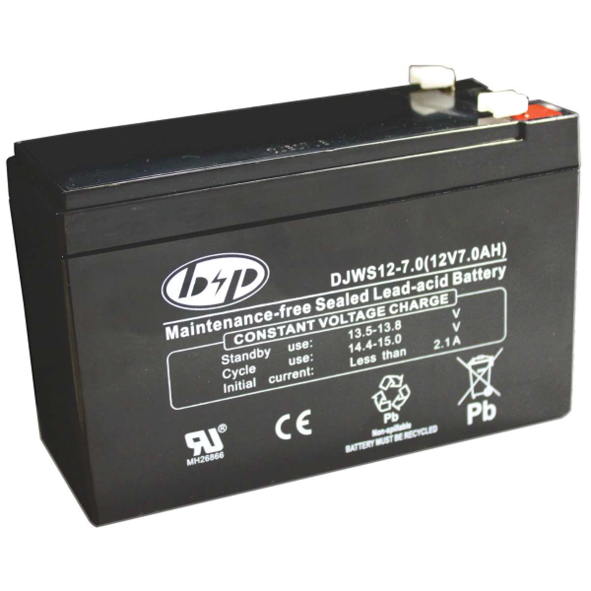 B&P - BATTERY 12V 7AH Επαναφορτιζόμενη μπαταρία μολύβδου 12V / 7Ah.