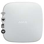 AJAX - HUB 2 PLUS WHITE Ασύρματη κεντρική μονάδα με Dual Micro SIM (2G/3G/LTE), Ethernet και Wifi σε λευκό χρώμα.