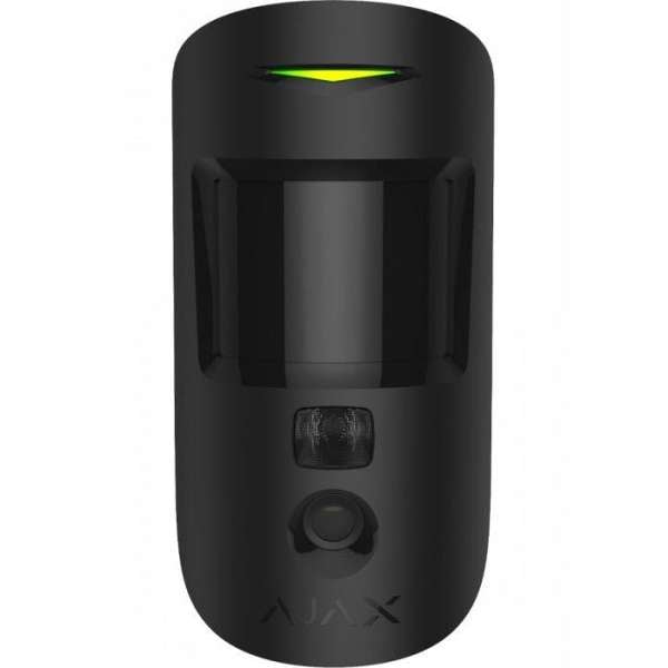 AJAX - MOTION CAM BLACK Ασύρματος ανιχνευτής κίνησης με ενσωματωμένη κάμερα, σε μαύρο χρώμα.