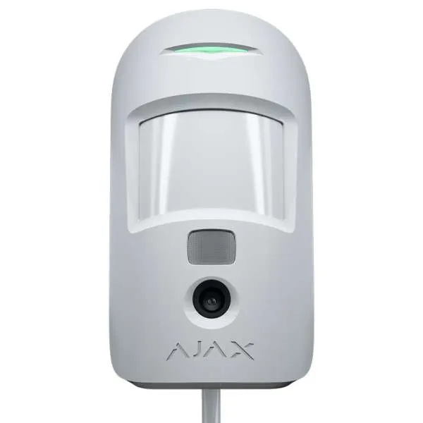AJAX - MOTION CAM FIBRA WHITE (PhOD) Ενσύρματος ανιχνευτής FIBRA, PIR & Pet Friendly (20kg), με ενσωματωμένη κάμερα για φωτογραφίες κατ' επιλογή, σε λευκό χρώμα.