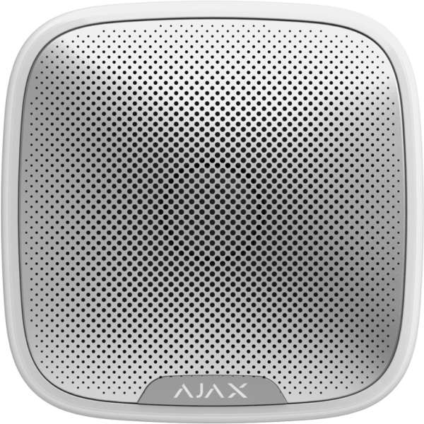 AJAX - STREET SIREN WHITE Ασύρματη εξωτερική σειρήνα, σε λευκό χρώμα.