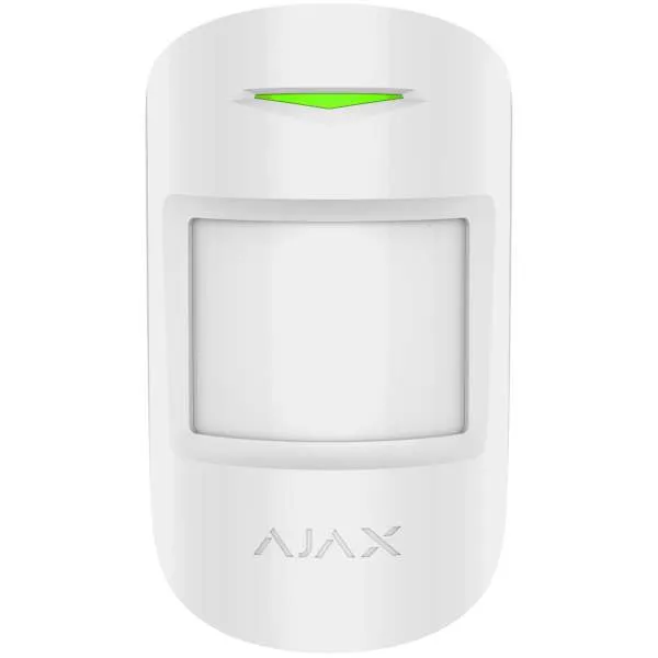 AJAX - COMBI PROTECT WHITE Ασύρματος ανιχνευτής κίνησης PIR , Glass Break & Pet (20kg) σε λευκό χρώμα.