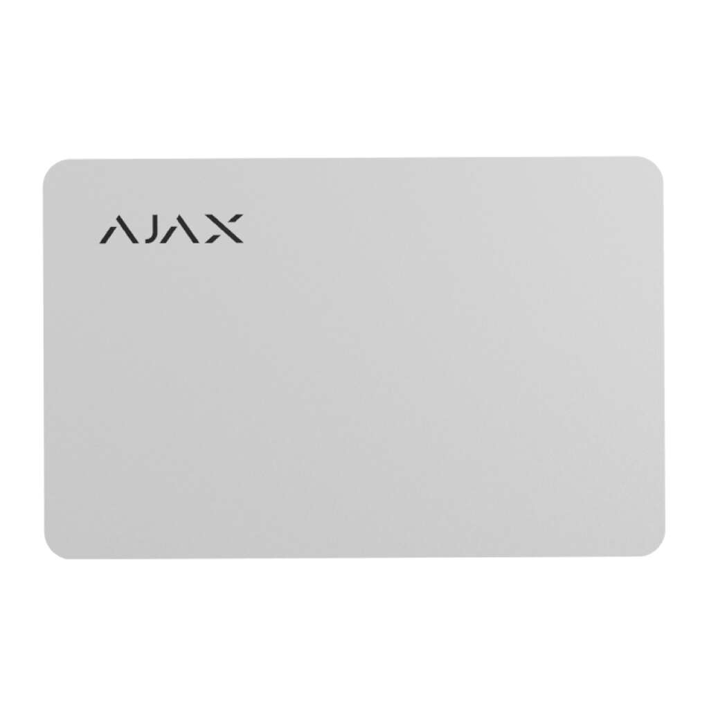 AJAX - PASS WHITE Κάρτα για ανέπαφη λειτουργία συστήματος Αjax, σε λευκό χρώμα.