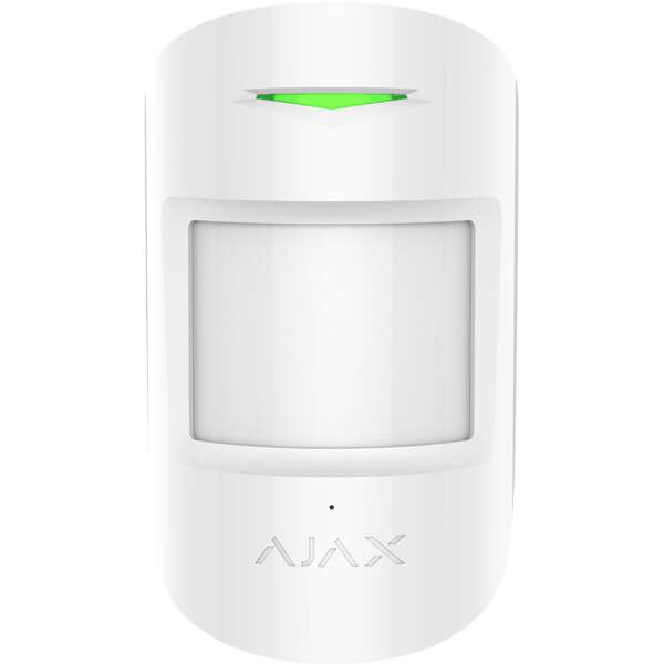 AJAX - COMBI PROTECT WHITE Ασύρματος ανιχνευτής κίνησης PIR , Glass Break & Pet (20kg) σε λευκό χρώμα.