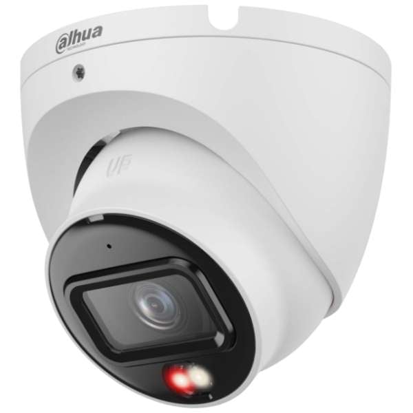 DAHUA - IPC-HDW1839T-A-IL-0280B-S6 IP Dome κάμερα ανάλυσης 8MP, με φακό 2.8mm, IR30m και Led 30m. Ενσωματωμένο μικρόφωνο.