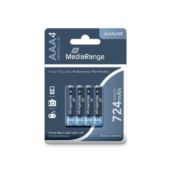 Αλκαλική Μπαταρία MediaRange Premium AAA 1.5V (LR3) (4 Pack) (MRBAT101)