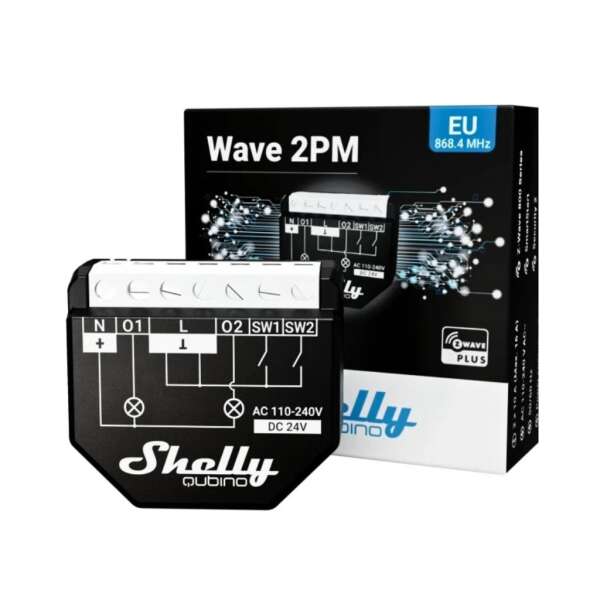 Shelly Qubino Wave 2PM - Έξυπνος διακόπτης Z-Wave™
