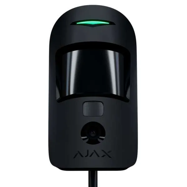AJAX - MOTION CAM FIBRA BLACK Ενσύρματος ανιχνευτής FIBRA, PIR & Pet Friendly (20kg), με ενσωματωμένη κάμερα για οπτική επιβεβαίωση συναγερμού, σε μαύρο χρώμα.