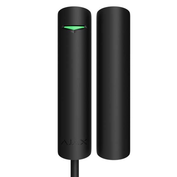 AJAX SYSTEMS - DOOR PROTECT FIBRA BLACK Ενσύρματη μαγνητική επαφή FIBRA, σε μαύρο χρώμα.