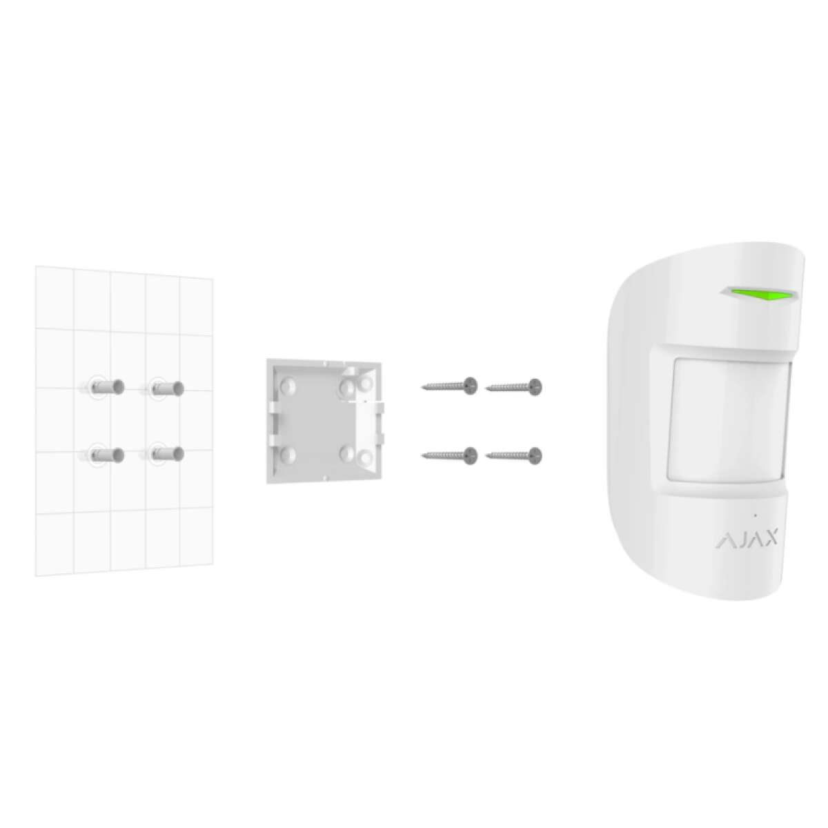 AJAX - MOTION PROTECT WHITE Ασύρματος ανιχνευτής κίνησης PIR & Pet Friedly, σε λευκό χρώμα.