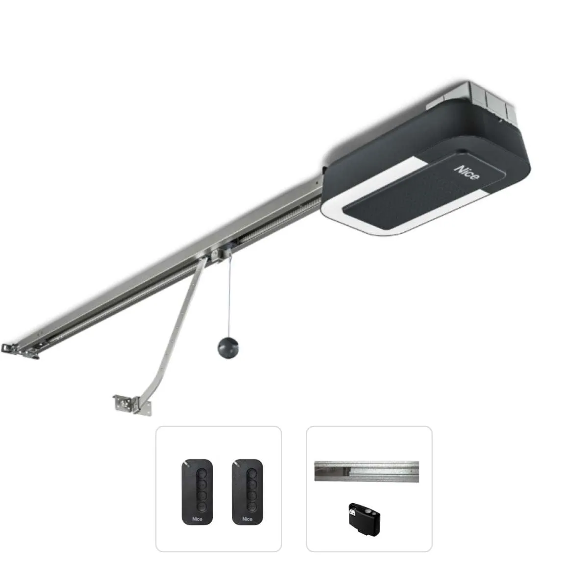 Nice SPIDER 1200 (WiFi Basic Kit Μονοκόμματος Ιμάντα) - Σετ BRUSHLESS μηχανισμός γκαραζόπορτας οροφής έως 19,5 m² για πολύ εντατική χρήση
