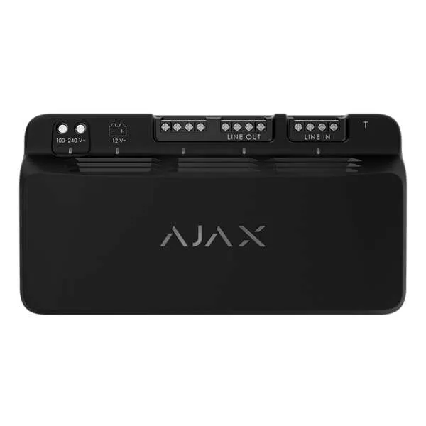 AJAX - LINESUPPLY FIBRA 45W BLACK Τροφοδοτικό 45W για ενίσχυση τροφοδοσίας συσκευών Fibra.