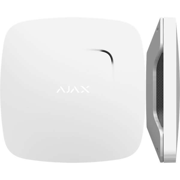 AJAX - FIRE PROTECT PLUS (With CO) WHITE Ασύρματος ανιχνευτής καπνού, θερμοκρασίας και μονοξειδίου του άνθρακα (CO) με ενσωματωμένη σειρήνα, σε λευκό χρώμα.