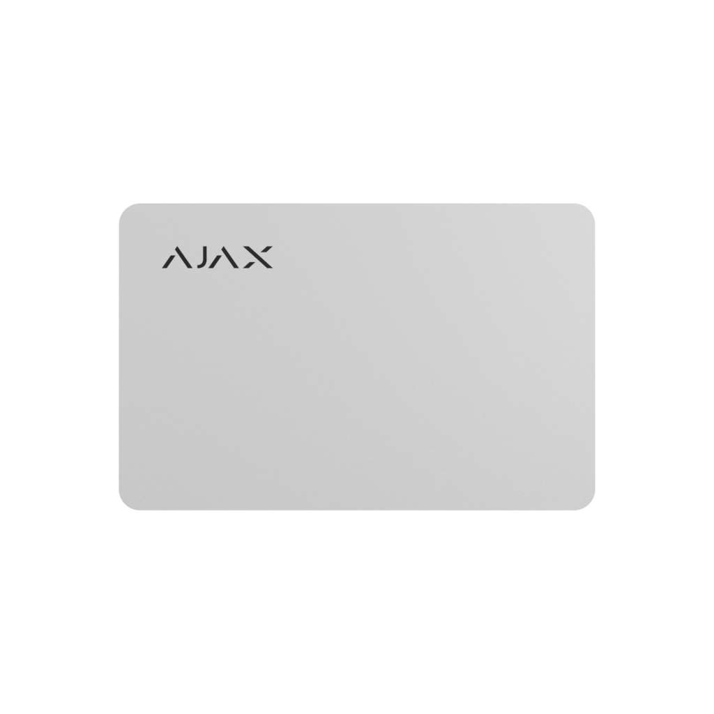 AJAX - PASS WHITE Κάρτα για ανέπαφη λειτουργία συστήματος Αjax, σε λευκό χρώμα.