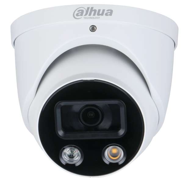 DAHUA - IPC-HDW3849H-AS-PV-0280B-S5 TioC 2.0 Dome κάμερα ανάλυσης 8MP, με φακό 2.8mm. Ενσωματωμένο μικρόφωνο, ηχείο και φλας που αναβοσβήνει σε περίπτωση εισβολής.