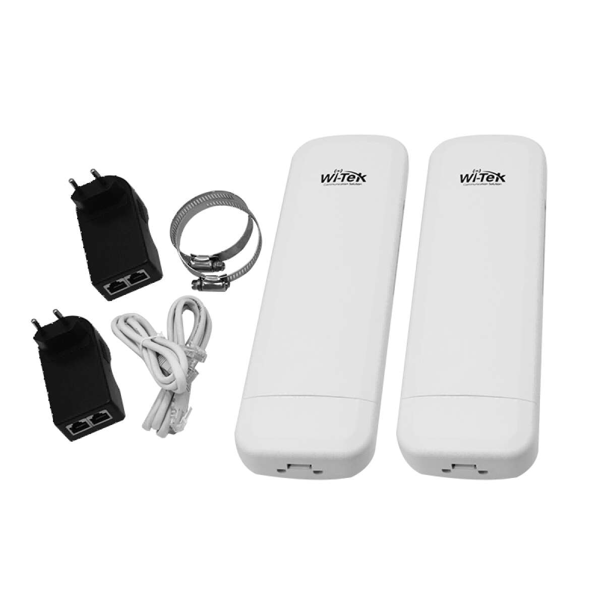 WI-TEK - WI-CPE513P-KIT V3 Κατευθυντική κεραία 5GHz στα 300Mbps για απόσταση μέχρι 5km. Δίνει PoE τροφοδοσία σε μία κάμερα. Διαχείριση από κινητό μέσω cloud.