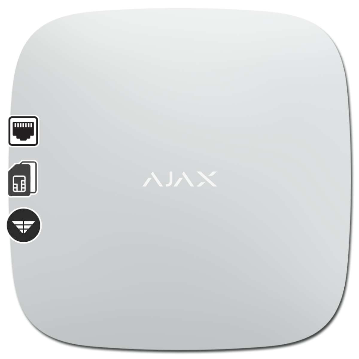 AJAX - HUB 2 WHITE Ασύρματη κεντρική μονάδα με GSM/GPRS (Dual Micro SIM 2G) και Ethernet , σε λευκό χρώμα.