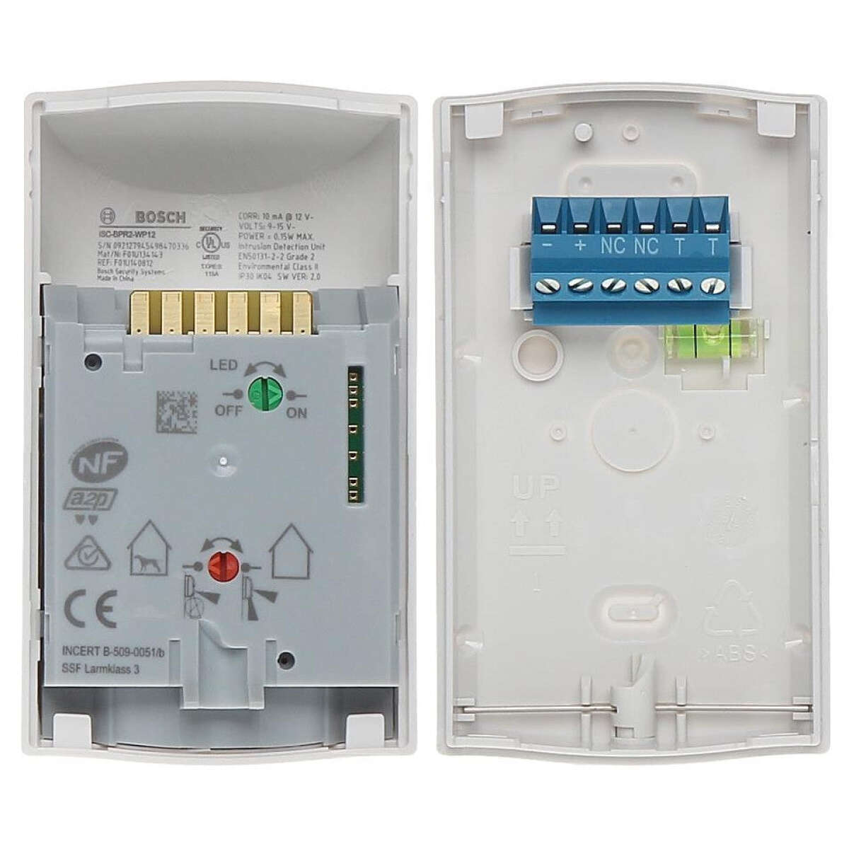 BOSCH - ISC-BPR2-WP12 (PET) Ενσύρματος ανιχνευτής κίνησης (PIR & PET Friendly), εμβέλειας 12m.