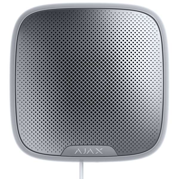 AJAX SYSTEMS - STREET SIREN FIBRA WHITE Ενσύρματη εξωτερική σειρήνα FIBRA, σε λευκό χρώμα.