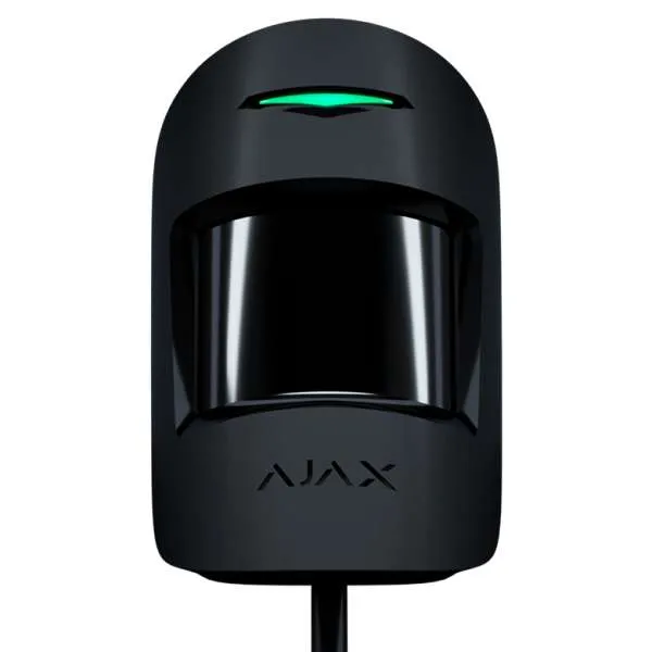 AJAX SYSTEMS - MOTION PROTECT FIBRA BLACK Ενσύρματος ανιχνευτής FIBRA, PIR & Pet Friendly (20kg) σε μαύρο χρώμα.