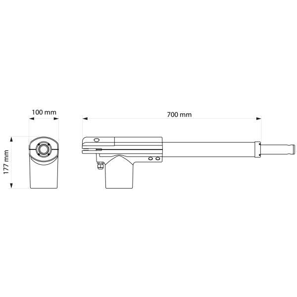 Nice TOO4500 (Basic Διπλό Kit) - Σετ μηχανισμών 230V για ανοιγόμενες αυλόπορτες έως 3m και 250kg