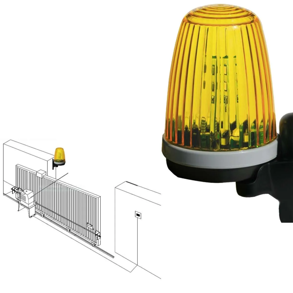 security warning LED flash light F5096