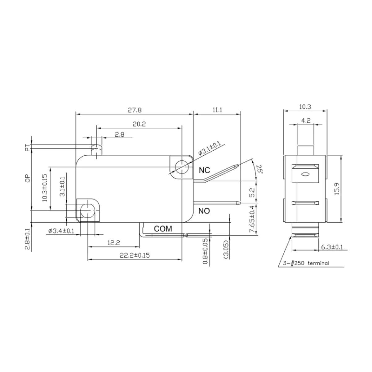 MICRO SWITCH BUTTON VM 05S 00C0 Z ZPY 2